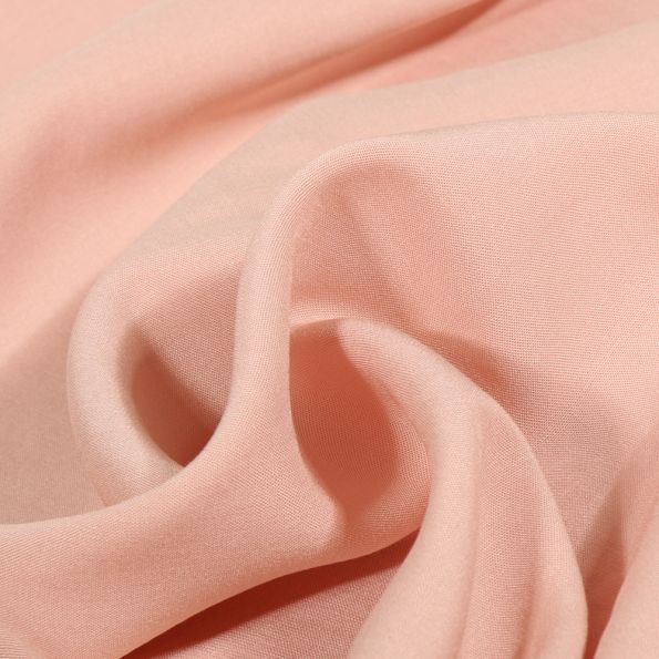 Tissu Viscose uni Poppy Rose nude - Par 10 cm