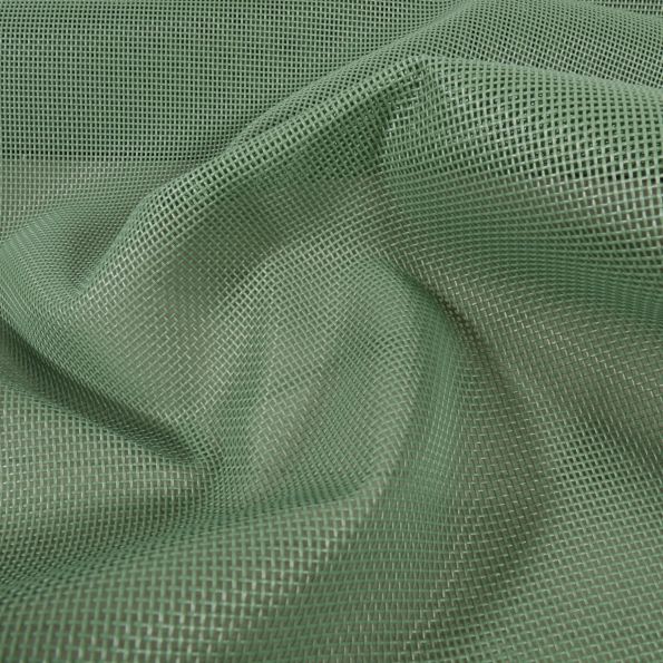 Coupon Toile Transat grille extérieure textilène unie Vert olive - Coupon de 40 cm