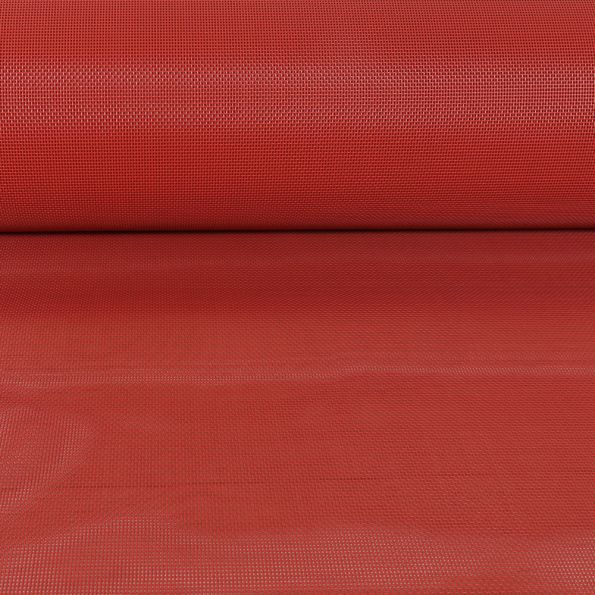 Toile Transat grille extérieure textilène unie Rouge - Par 10 cm