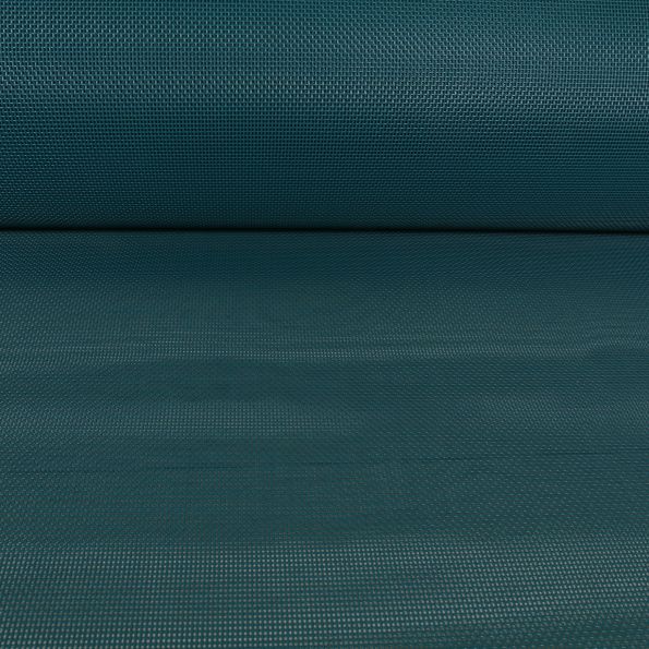 Coupon Toile Transat grille extérieure textilène unie Bleu pétrole - Coupon de 30 cm