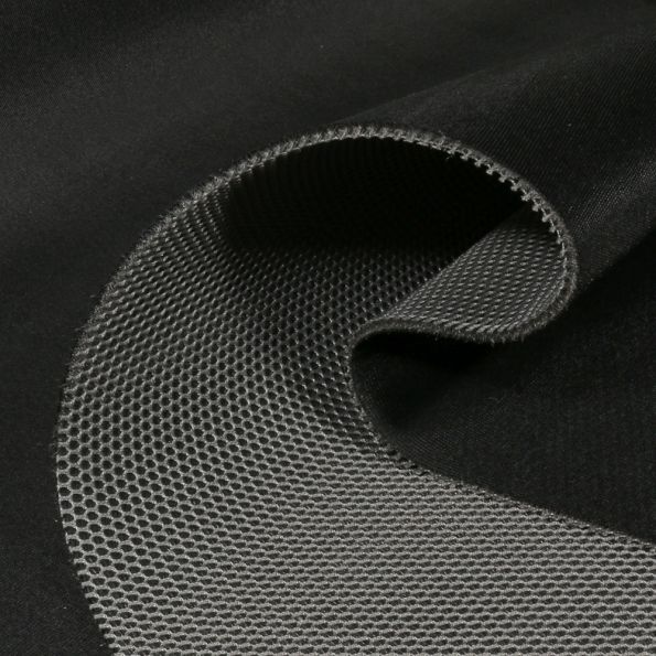 Coupon Tissu Résille matelassé mesh 3D Gris - Coupon de 70 cm