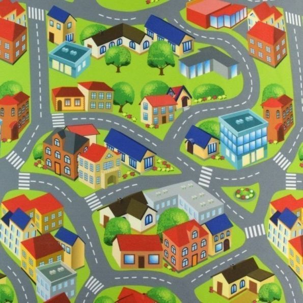 Tissu Feutrine imprimé My Town - Par panneau de 85,5 cm