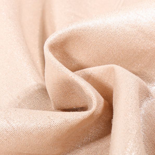 Tissu Lin Viscose Irisé sur fond Beige - Par 10 cm