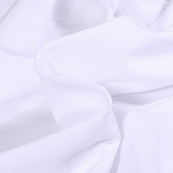 Tissu Viscose stretch uni Blanc - Par 10 cm
