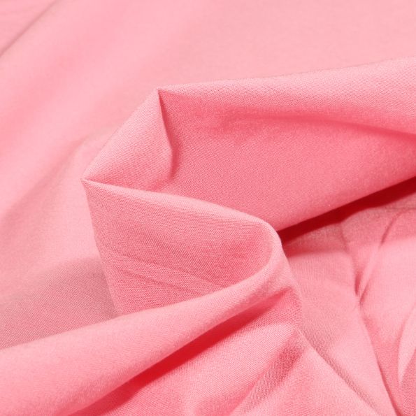 Tissu Viscose stretch uni Rose - Par 10 cm