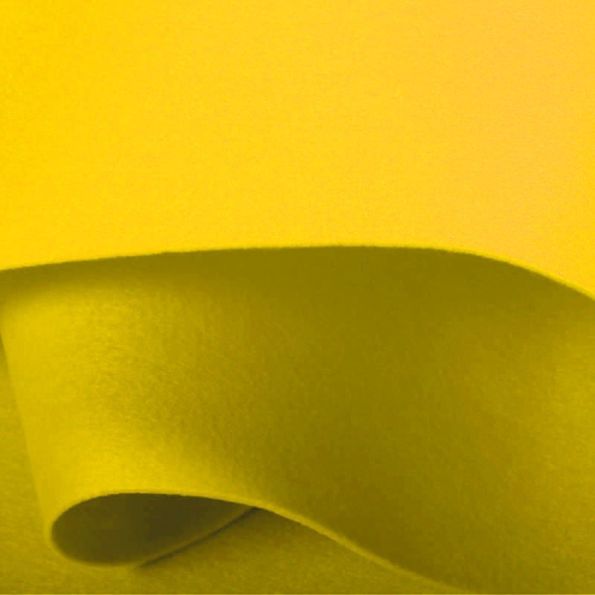 Tissu Feutrine Epaisse 3mm Jaune x10cm