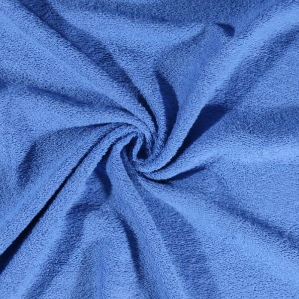 Coupon Tissu Eponge Deluxe Bleu - Coupon de 20 cm