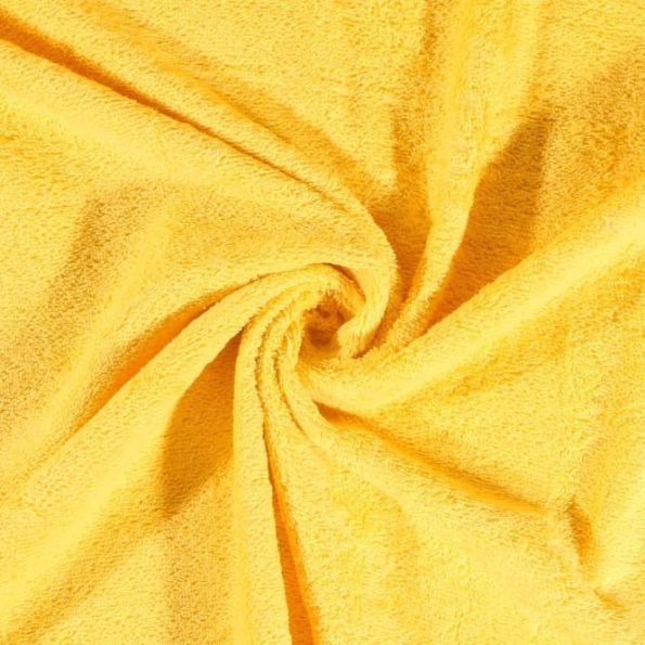 Coupon Tissu Eponge Premium 400 g/m² Jaune paille - Coupon de 80 cm