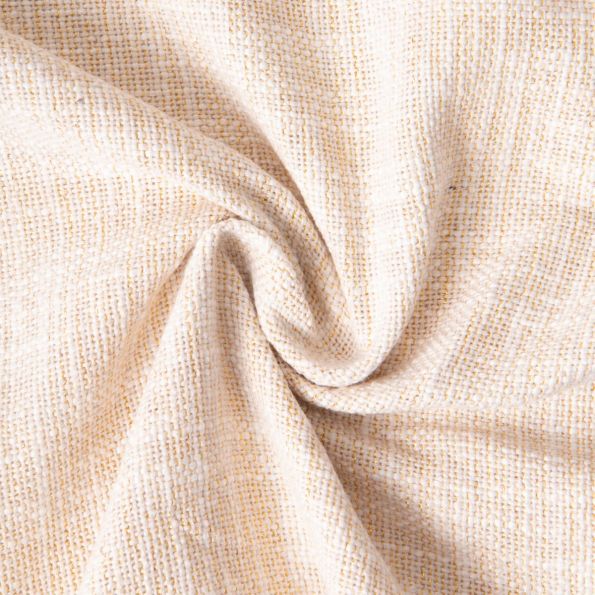 Tissu Toile Polycoton aspect Lin Shiny Ecru - Par 10 cm