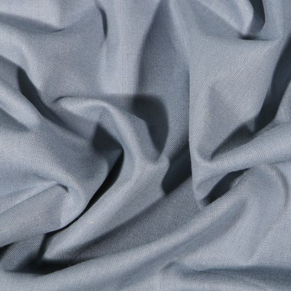 Coupon Tissu Coton uni Grande largeur 280cm Santorin Bleu ancien - Coupon de 30 cm
