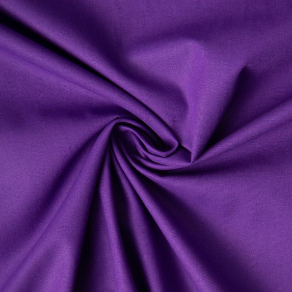 Tissu Coton uni Grande largeur 280cm Santorin Violet - Par 10 cm