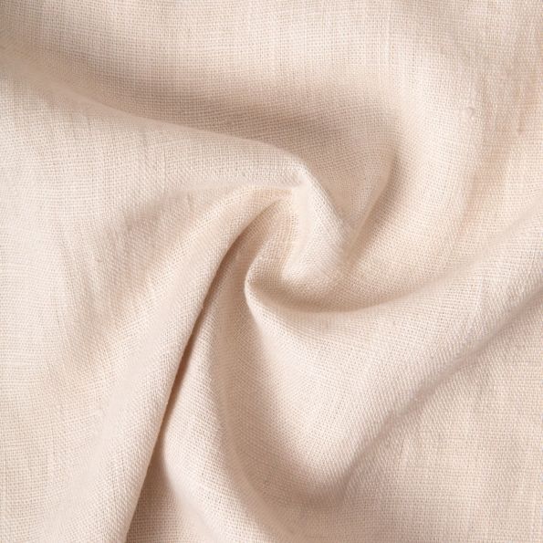 Tissu 100% Lin lavé Vérone uni Naturel - Par 10 cm