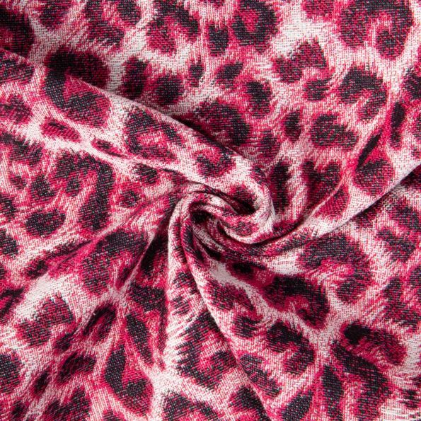 Tissu Jacquard d'ameublement Panthère Rose - Par 10 cm
