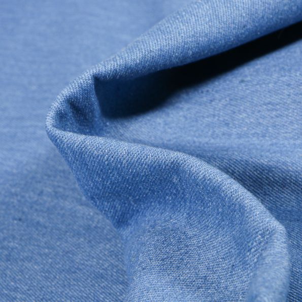 Tissu Denim Jeans Bleu clair - Par 10 cm