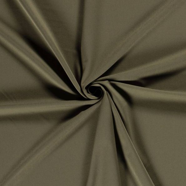 Tissu Gabardine de Viscose extensible Noelia uni Vert olive - Par 10 cm