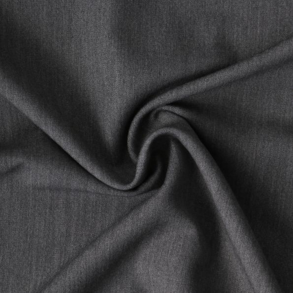 Tissu Gabardine de Viscose extensible Noelia uni Gris souris - Par 10 cm