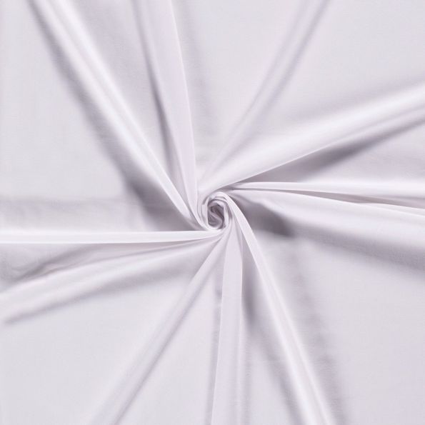 Tissu Gabardine de Viscose extensible Carmina uni Blanc - Par 10 cm