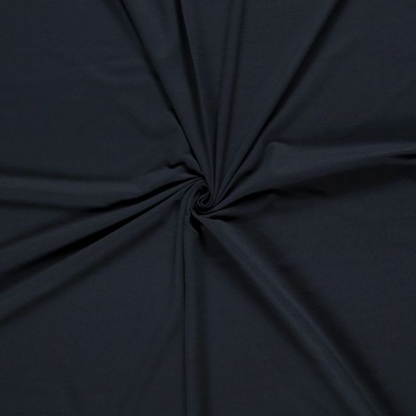 Tissu Sweat léger Soline uni Bleu marine - Par 10 cm