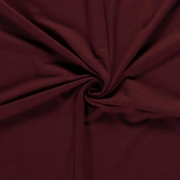 Tissu Sweat léger Soline uni Bordeaux - Par 10 cm