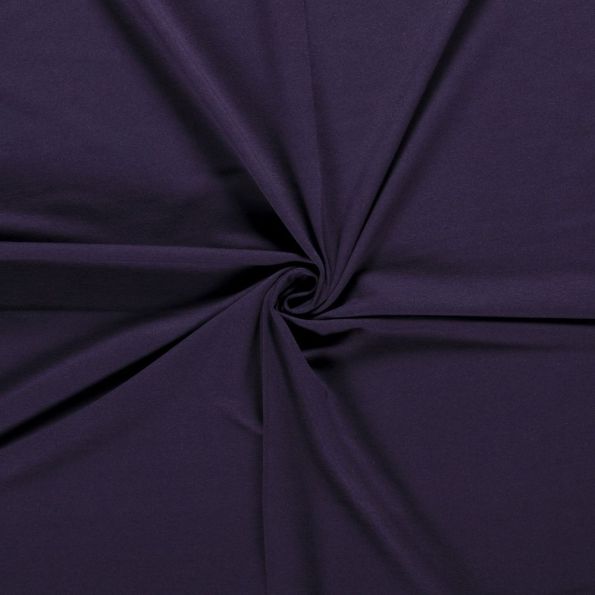 Tissu Sweat léger Soline uni Violet - Par 10 cm