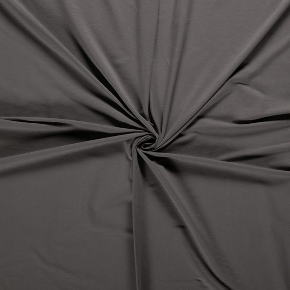 Tissu Sweat léger Soline uni Gris - Par 10 cm