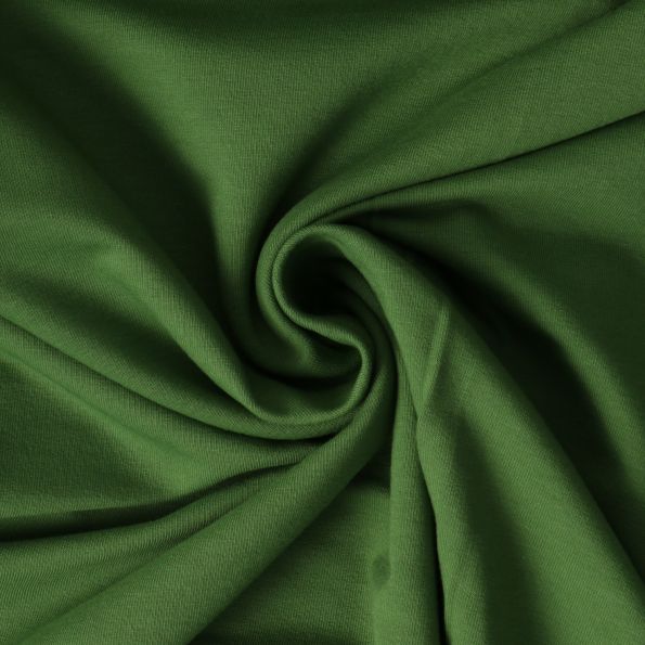 Tissu Sweat léger Soline uni Vert - Par 10 cm