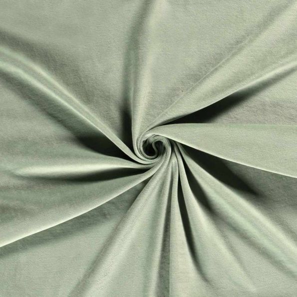 Tissu Velours d'ameublement Eclat d'Intérieur uni Vert menthe - Par 10 cm