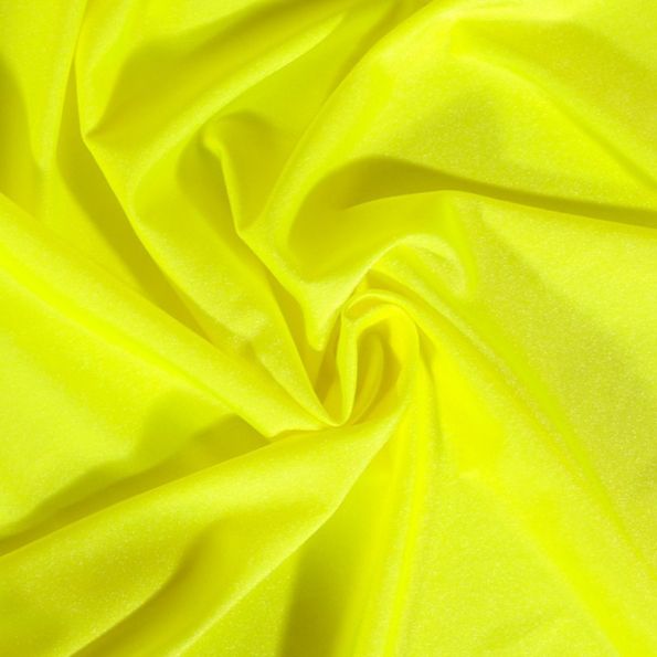 Tissu Lycra Brillant uni Jaune Fluo - Par 10 cm