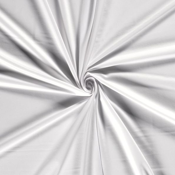 Tissu Jersey de coton uni Blanc - Par 10 cm