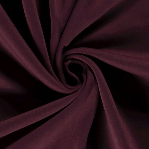 Tissu Molleton Sweat uni Bordeaux foncé - Par 10 cm