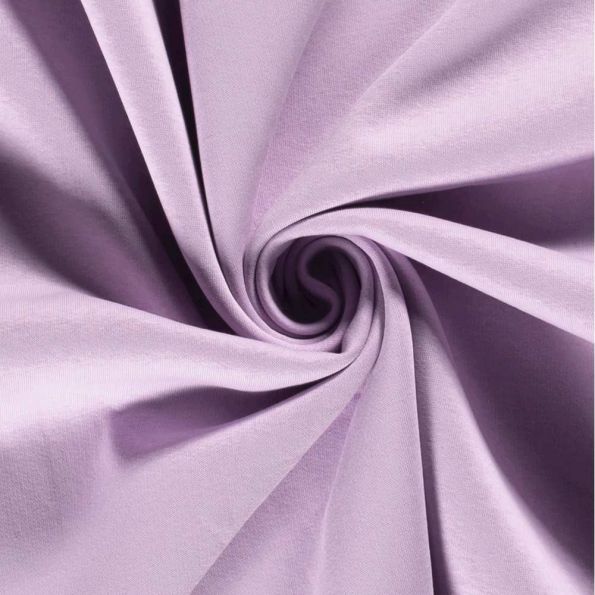 Tissu Molleton Sweat uni Lilas - Par 10 cm