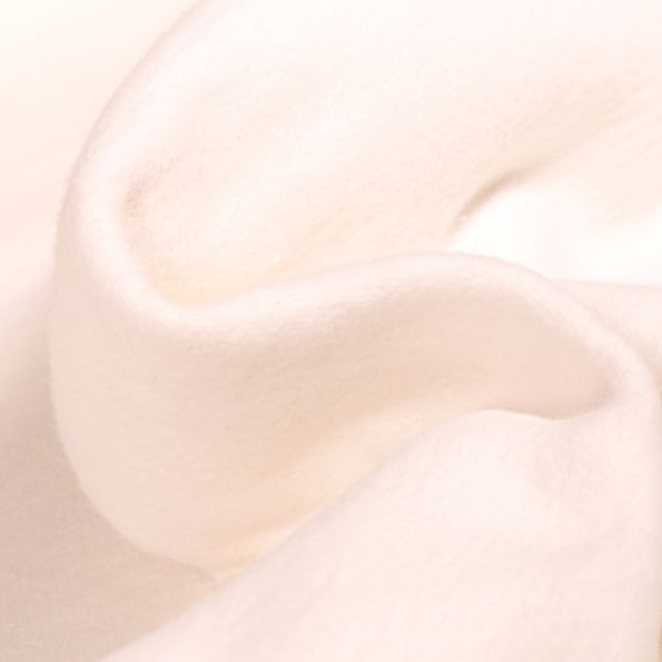 Tissu Flanelle de coton épais Blanc cassé - Par 10 cm