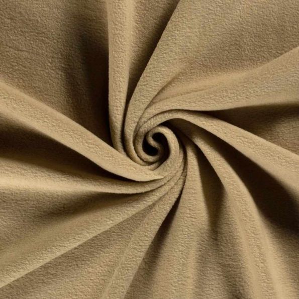 Tissu Polaire uni Beige - Par 10 cm