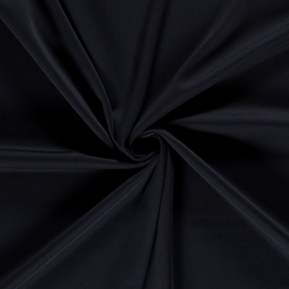 Tissu Crêpe Scuba extensible Scalina uni Bleu marine - Par 10 cm