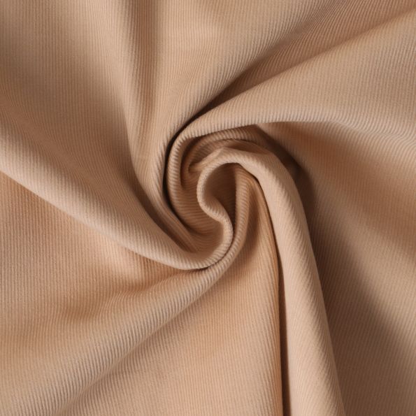 Tissu Velours milleraies Iséa uni Beige sable - Par 10 cm