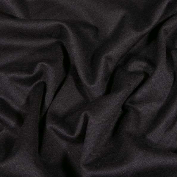 Coupon Tissu Jersey Milano uni Noir - Coupon de 30 cm