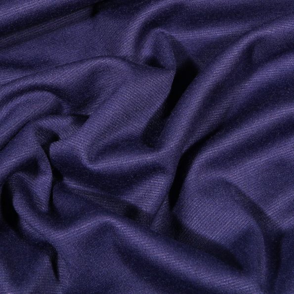 Tissu Jersey Milano uni Bleu foncé - Par 10 cm