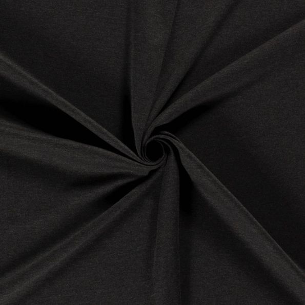 Tissu Jersey Viscose épais Romana uni Gris anthracite - Par 10 cm