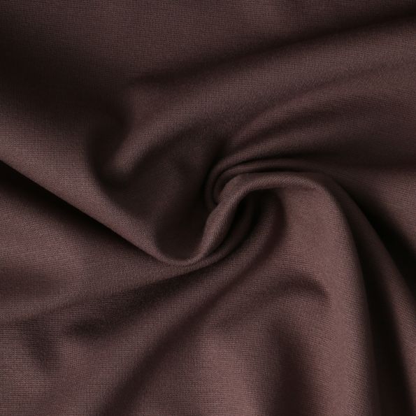 Tissu Jersey Viscose épais Romana uni Marron - Par 10 cm