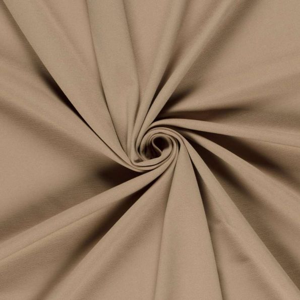 Tissu Jersey Viscose épais Romana uni Beige - Par 10 cm