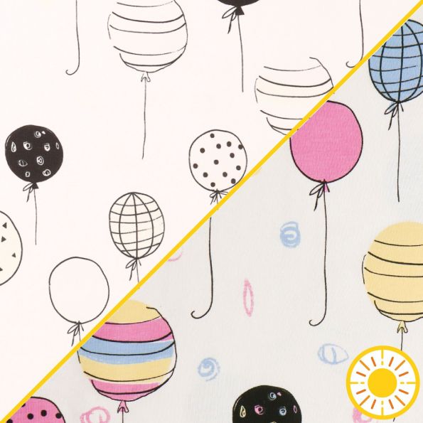 Tissu Jersey Coton Magique Ballons - Par 10 cm