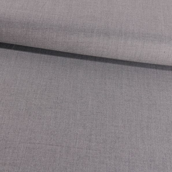 Tissu Gabardine Touché Laine Gris clair - Par 10 cm
