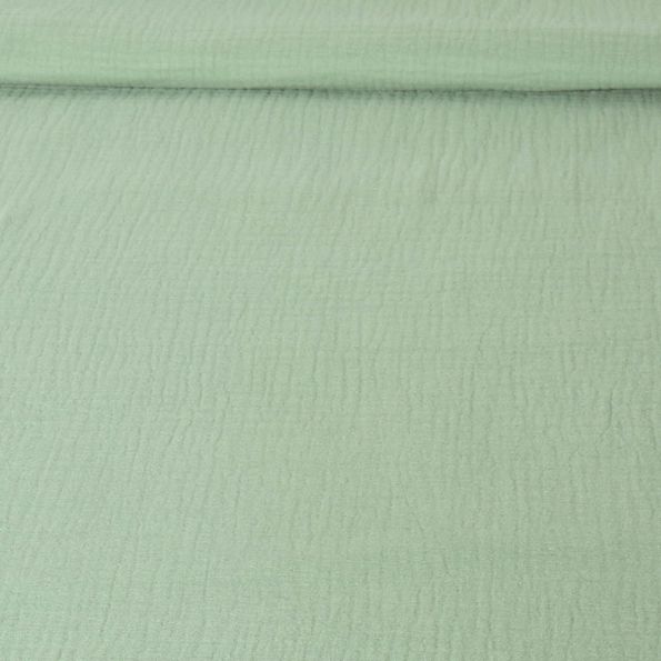 Coupe Tissu Gaze De Coton Vert - 10 Coupons 50x130 Cm, Moins D'1 Mètre, Neuf