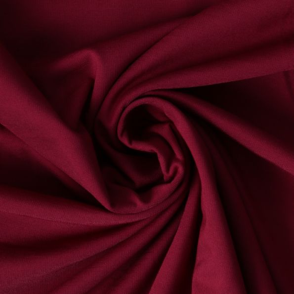 Tissu Jersey Viscose Modena uni Bordeaux - Par 10 cm