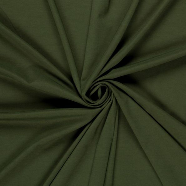 Tissu Jersey Viscose Modena uni Vert foncé - Par 10 cm
