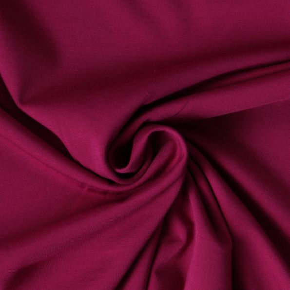 Tissu Jersey Viscose Modena uni Framboise - Par 10 cm