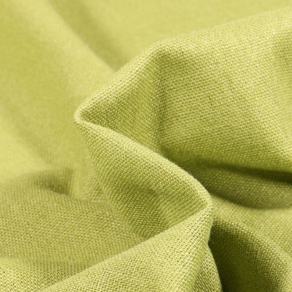 Tissu Viscose Lin uni Vert anis - Par 10 cm