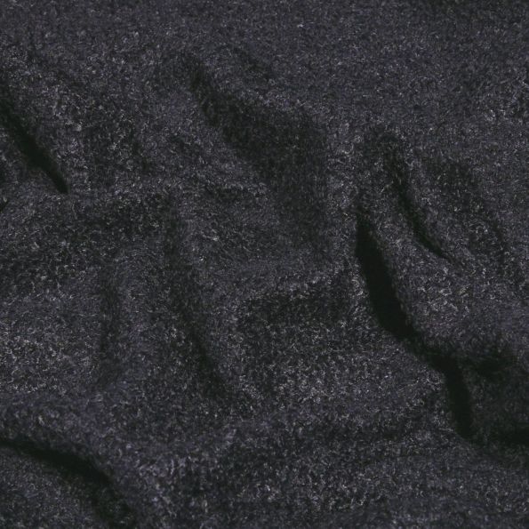 Tissu Lainage petites bouclettes Bleu marine - Par 10 cm