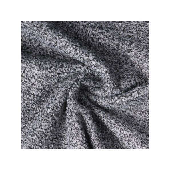 Tissu Bouclettes uni Gris chiné - Par 10 cm