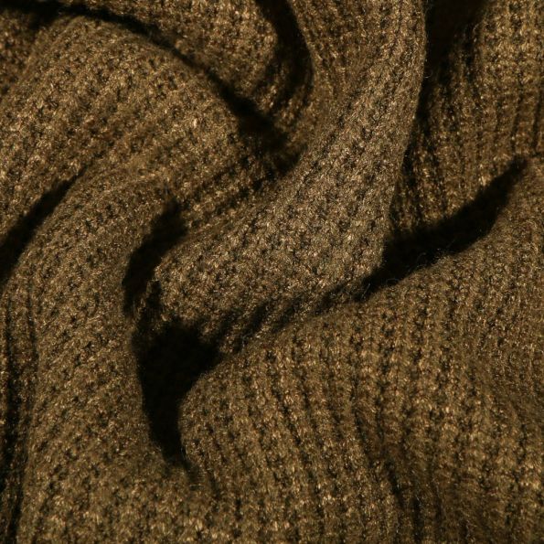 Tissu Maille tricot Viscose Vert kaki - Par 10 cm